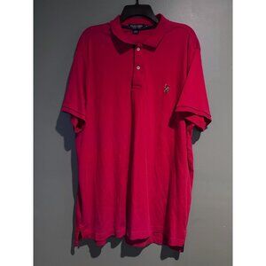 US Polo Assn Mens Polo Shirt 2XL Red Luxury Feel Classic Casual Preppy old money